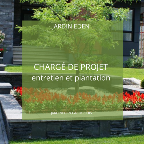 JARDIN EDEN CHARGÉ DE PROJET entretien et plantation